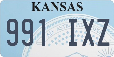 KS license plate 991IXZ