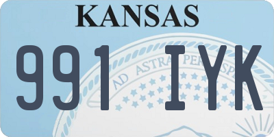 KS license plate 991IYK