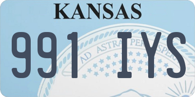 KS license plate 991IYS