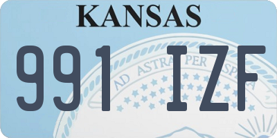 KS license plate 991IZF