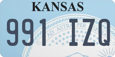 KS license plate 991IZQ