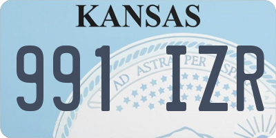 KS license plate 991IZR