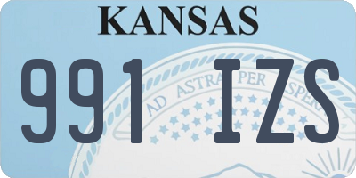 KS license plate 991IZS