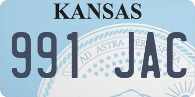 KS license plate 991JAC