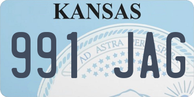 KS license plate 991JAG