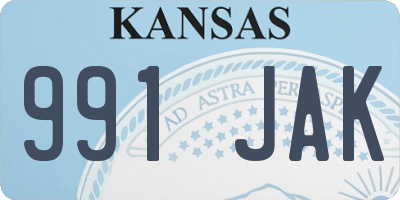 KS license plate 991JAK