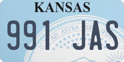 KS license plate 991JAS