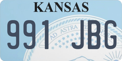 KS license plate 991JBG