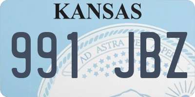 KS license plate 991JBZ