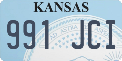 KS license plate 991JCI