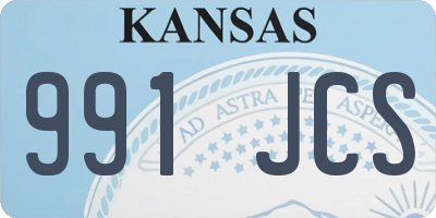 KS license plate 991JCS
