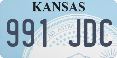 KS license plate 991JDC