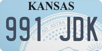 KS license plate 991JDK