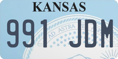 KS license plate 991JDM