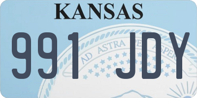 KS license plate 991JDY