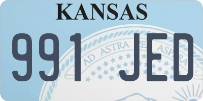 KS license plate 991JED