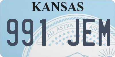 KS license plate 991JEM