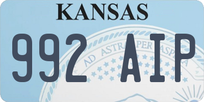 KS license plate 992AIP