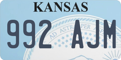 KS license plate 992AJM