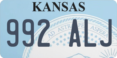 KS license plate 992ALJ
