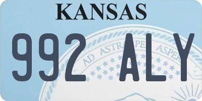 KS license plate 992ALY