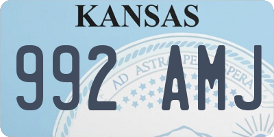 KS license plate 992AMJ
