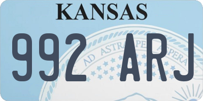 KS license plate 992ARJ