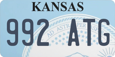 KS license plate 992ATG