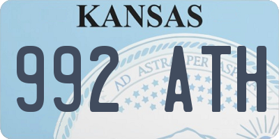 KS license plate 992ATH