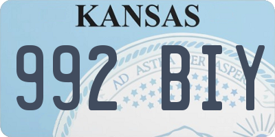 KS license plate 992BIY