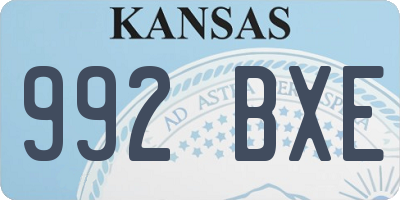 KS license plate 992BXE
