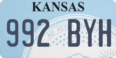 KS license plate 992BYH