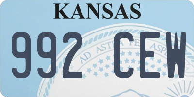 KS license plate 992CEW