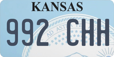 KS license plate 992CHH
