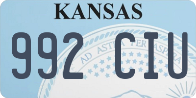 KS license plate 992CIU