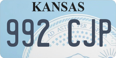 KS license plate 992CJP