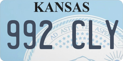 KS license plate 992CLY