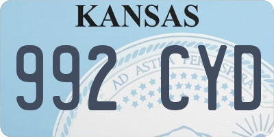 KS license plate 992CYD