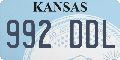 KS license plate 992DDL