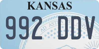 KS license plate 992DDV