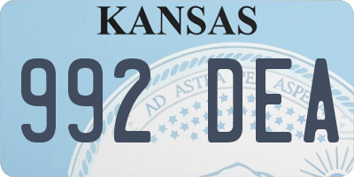 KS license plate 992DEA