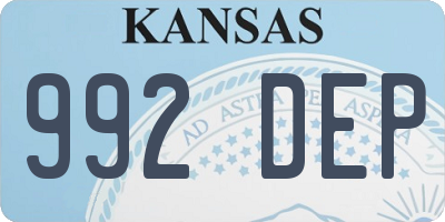 KS license plate 992DEP