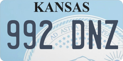KS license plate 992DNZ