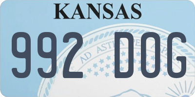 KS license plate 992DOG