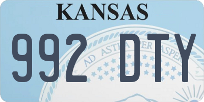 KS license plate 992DTY