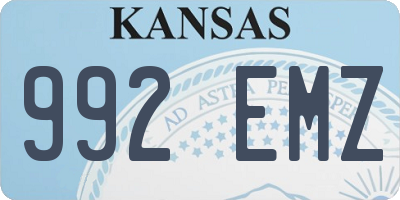 KS license plate 992EMZ