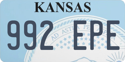 KS license plate 992EPE