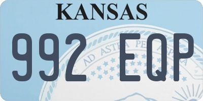 KS license plate 992EQP