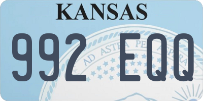 KS license plate 992EQQ