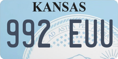 KS license plate 992EUU